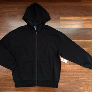 NEW Kids Black Zip-Up Sweatshirt